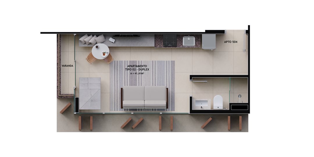 Planta Cadro Final 04 - 41m²