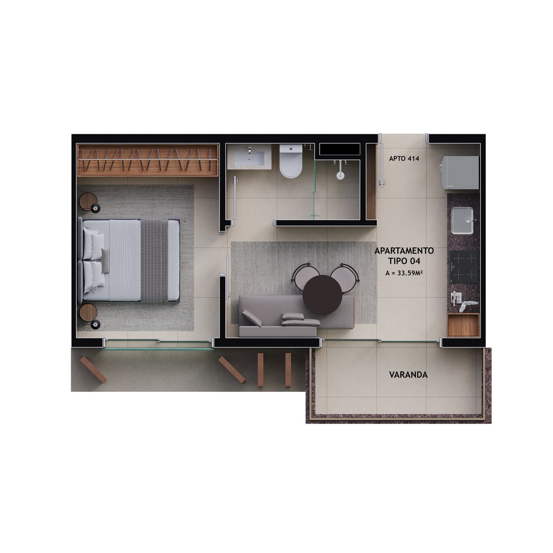 Planta Cadro Final 14 - 33m²