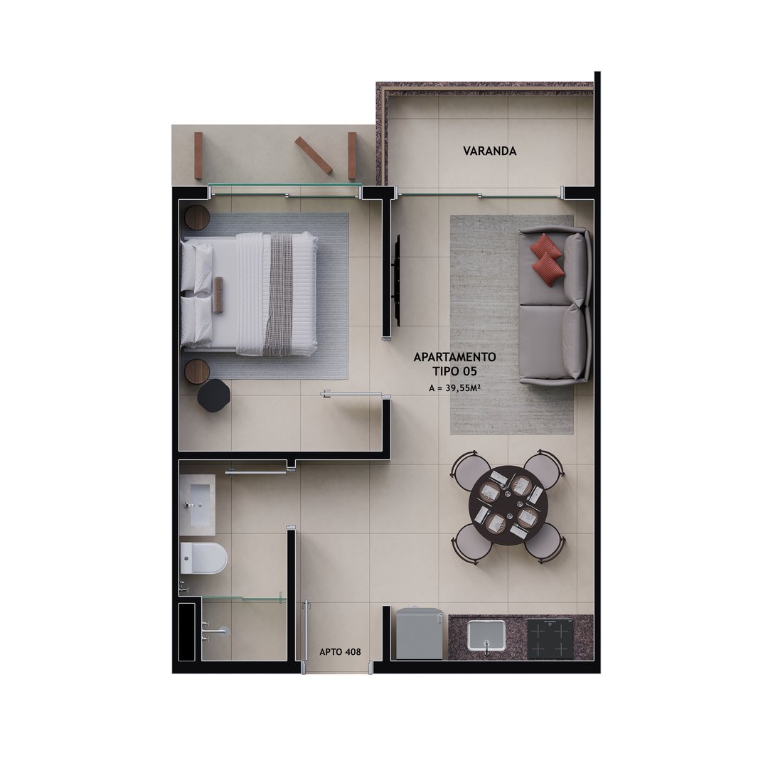 Planta Cadro Final 08 - 39m²