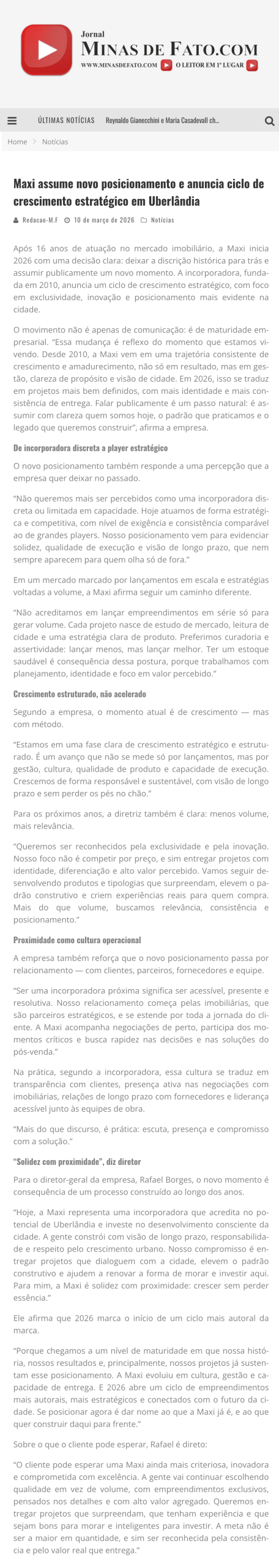 Minas de fato