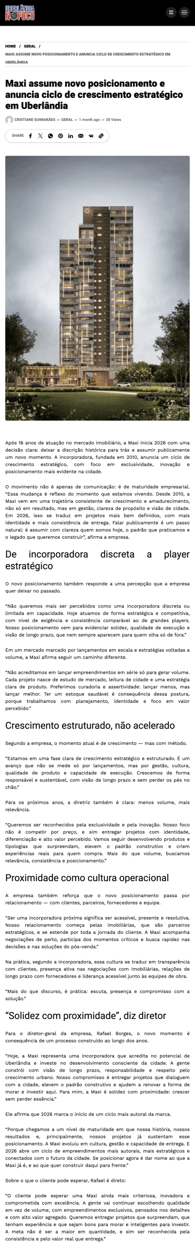 Uberlândia no foco